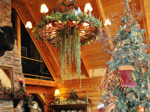 Log Home Christmas