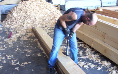 Hand Hewn Logs Add Richness to Home
