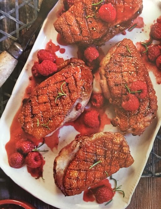 Pan-Seared Duck Breasts with Fresh Raspberries