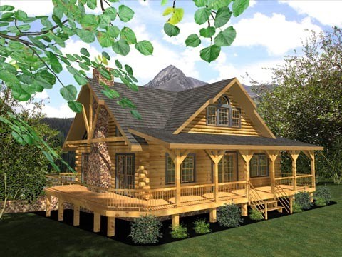 minecraft log cabin  Lake house plans, Log home plans, Mountain house plans