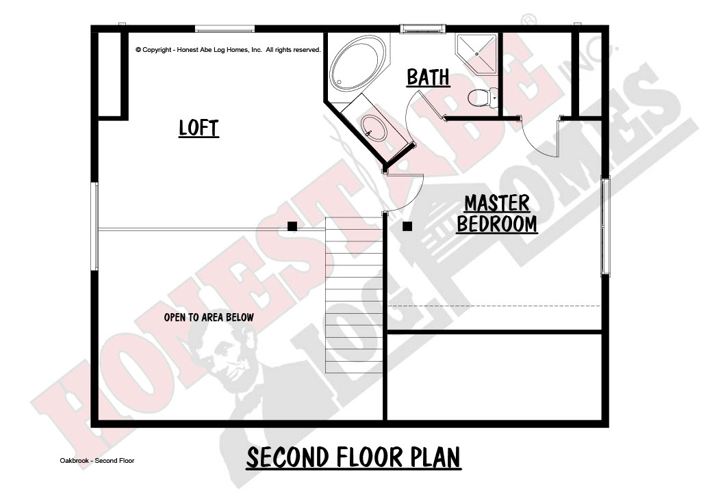 Oakbrook-Medium-Log-Home-Second-Floor-Plan