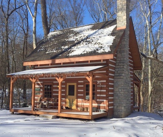 small log cabin