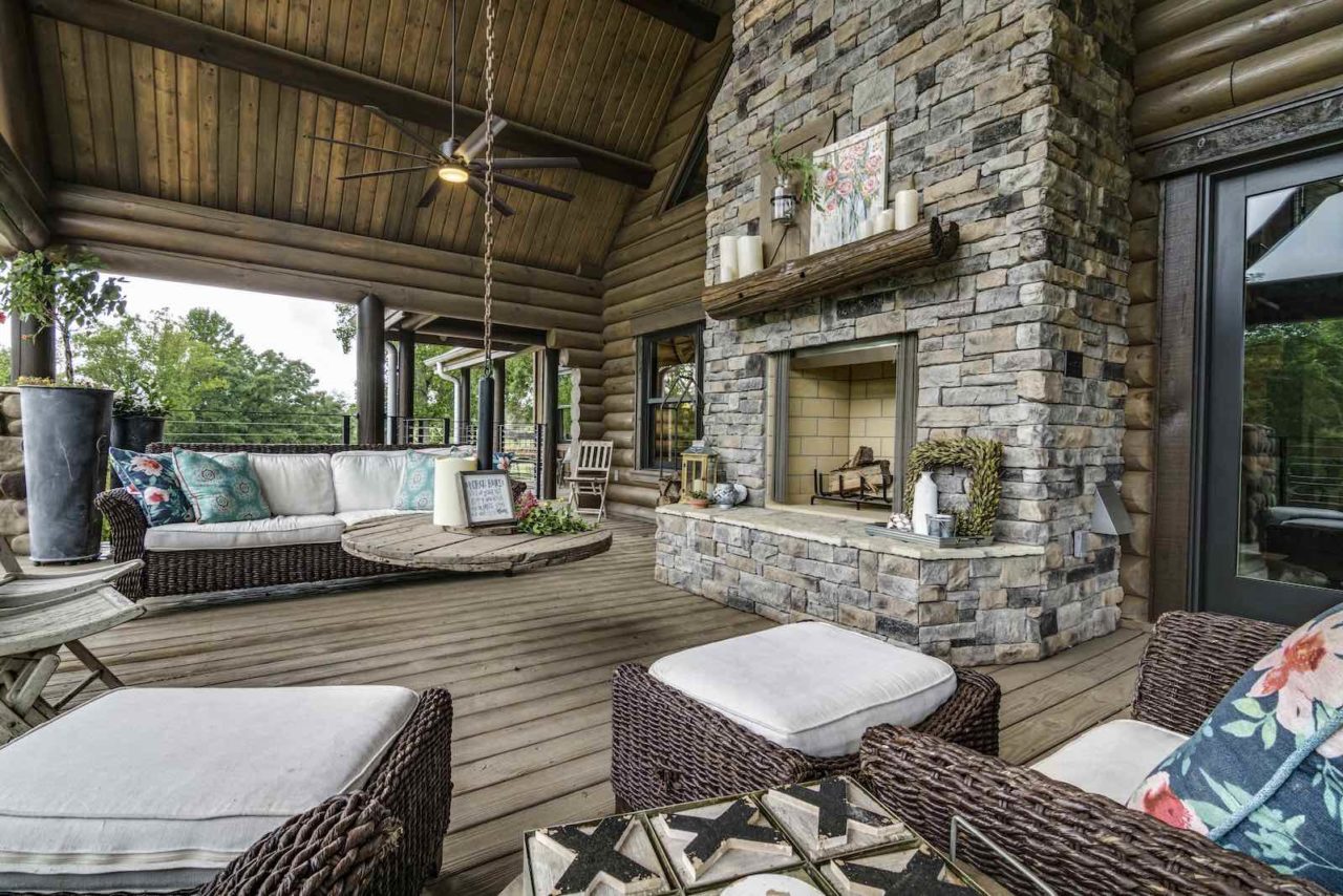 10 Ideas for Adding Interest to a Log Home Porch - Honest Abe Log Homes ...