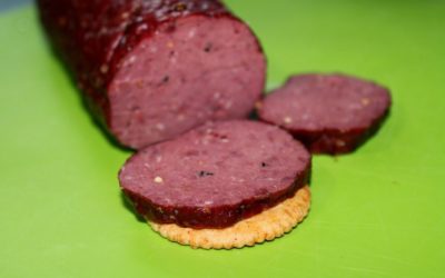 Venison Summer Sausage and Spicy Cheese Roll