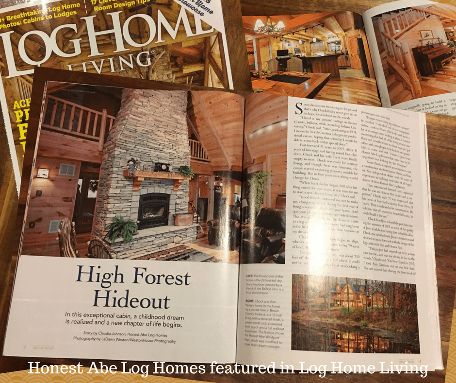 Honest Abe Log Homes featured in Log Home Living