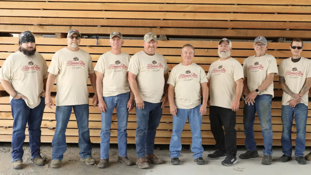 Honest Abe Log Homes Production and Delivery Team Tennessee