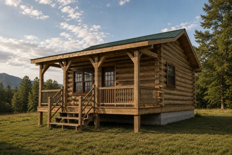 Mountaineer-2-bedroom-log-cabin-floor-plan-576-sq-ft
