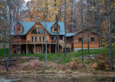 Indiana Private Lake: Bailey Log Home