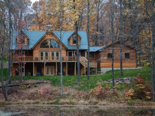 Indiana Private Lake: Bailey Log Home